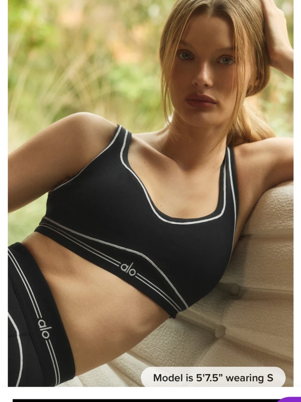 ALO Yoga Airbrush Heart Throb Bra